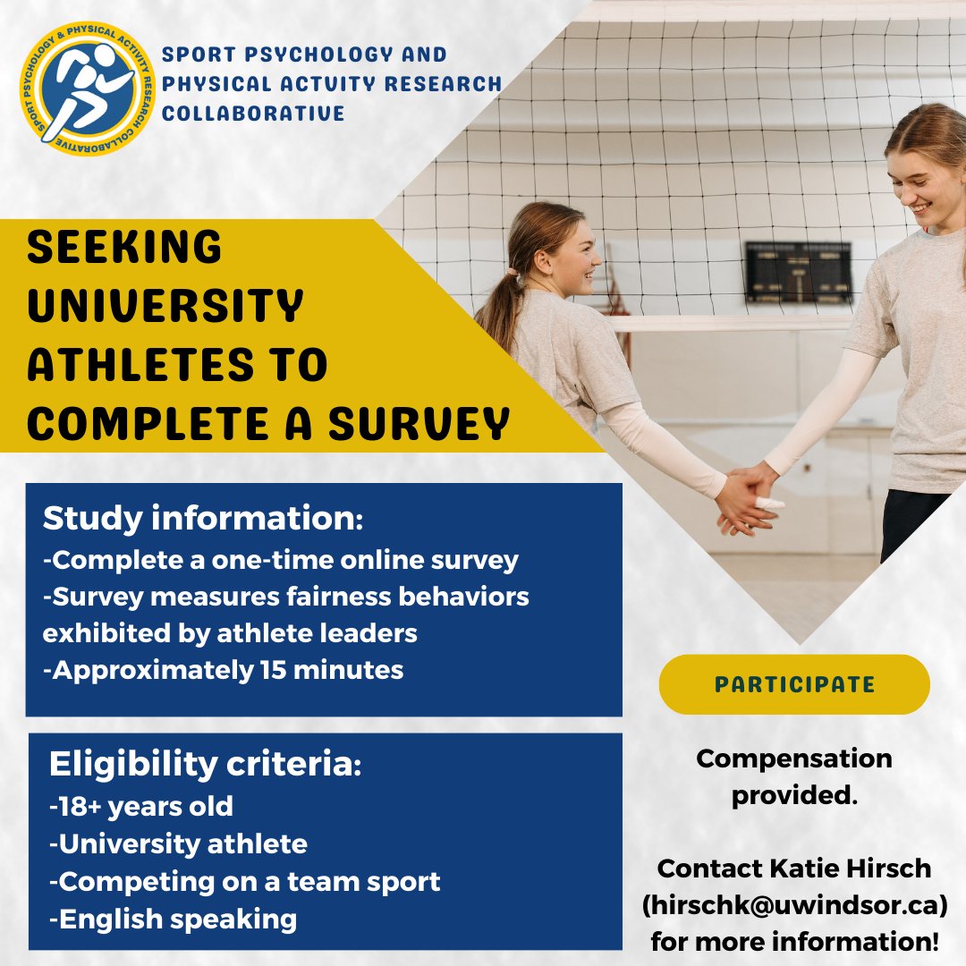 🚨FEMALE TEAM SPORT ATHLETES 🚨 I am looking for female team sport athletes to complete a 10 minute online survey. This is the final project of my dissertation - please RT/share with your networks. Thank you!