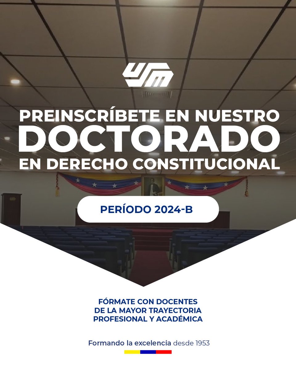 ¿Quieres profundizar tus conocimientos en Derecho Constitucional?

La Universidad Santa María, la primera universidad privada de Venezuela, ofrece un doctorado en derecho constitucional con una plantilla docente de primer nivel.
