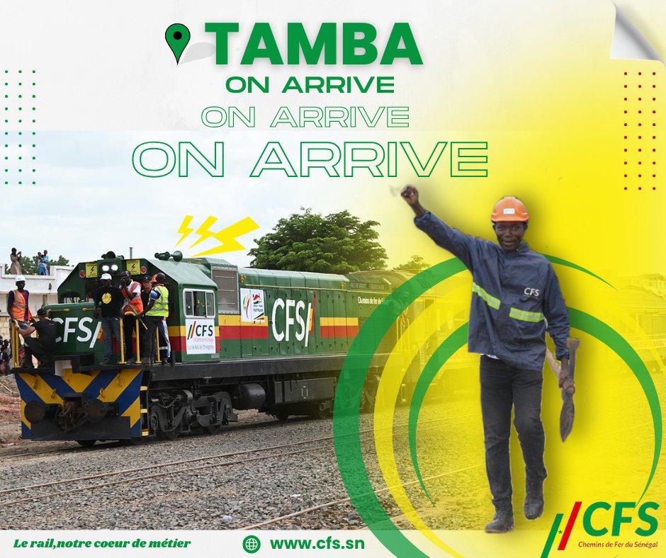 Cfssenegal's tweet photo. #dakartambafastrack #CFS #dakar #kebetu #chemindeferdusénégal #train #rail https://t.co/0UbYYpZuJS