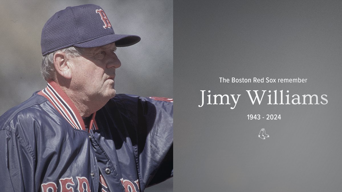 RedSox's tweet image. As the Red Sox manager from 1997-2001, Jimy Williams was a true staple and leader of the Red Sox.

We send our love to the Willams family.
