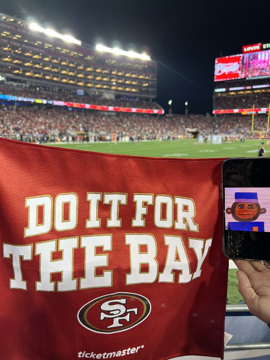 BitcoinPrimates's tweet photo. I need to address some rumors circulating about @BitcoinPrimates. 

People are saying that @BitcoinPrimates secured seats for the NFC Championship game. This is false! 

We have always claimed no utility!
 
#Go49ers https://t.co/lNp0QlMXUP