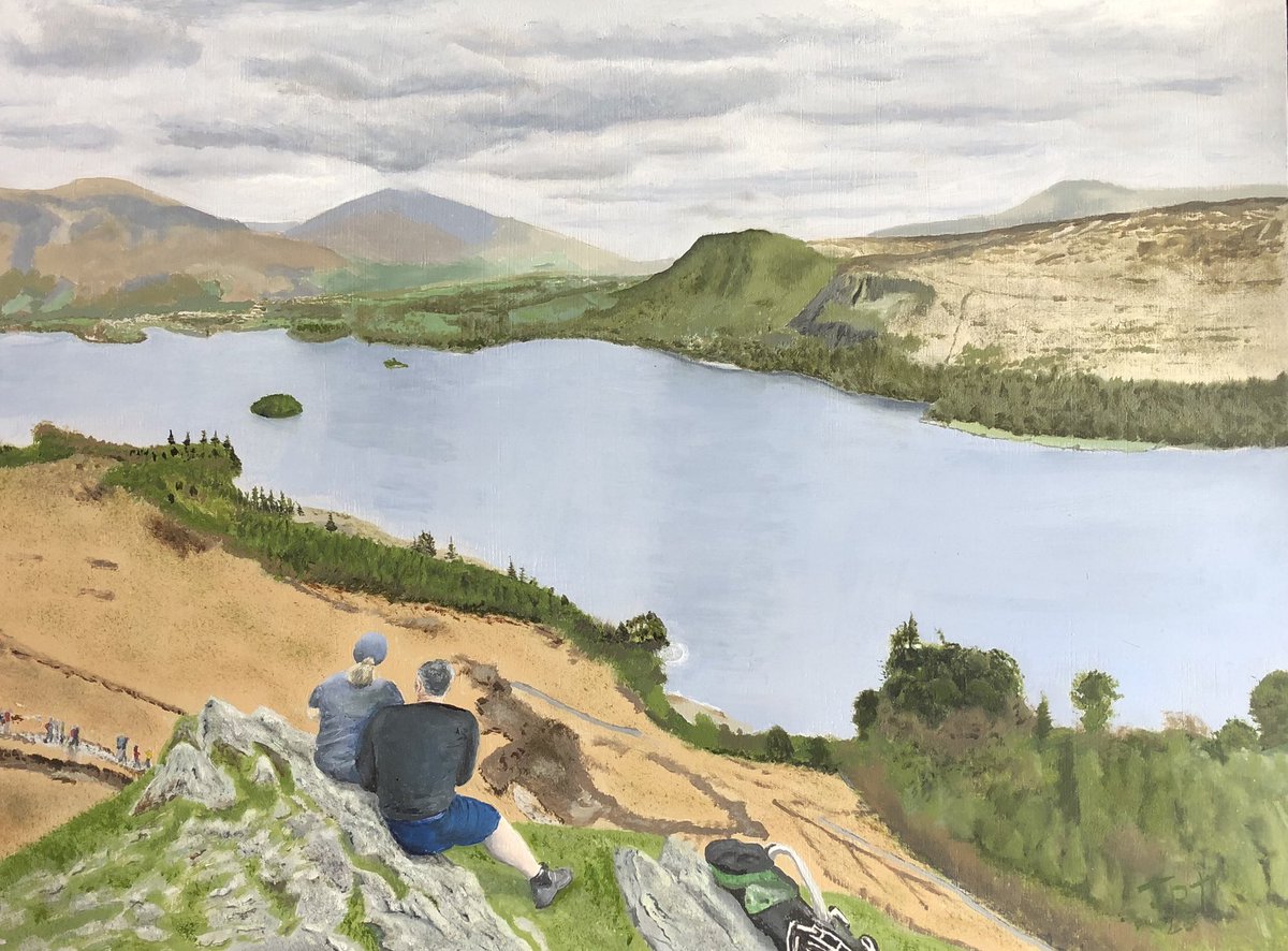 JohnTrowsdale's tweet photo. @BackOutdoors422 I do mate, this is a commission for Ruth from the walking forum. I will be handing over at the end of this week. This is her and partner Darren on Catbells https://t.co/uPZiVIxaaC