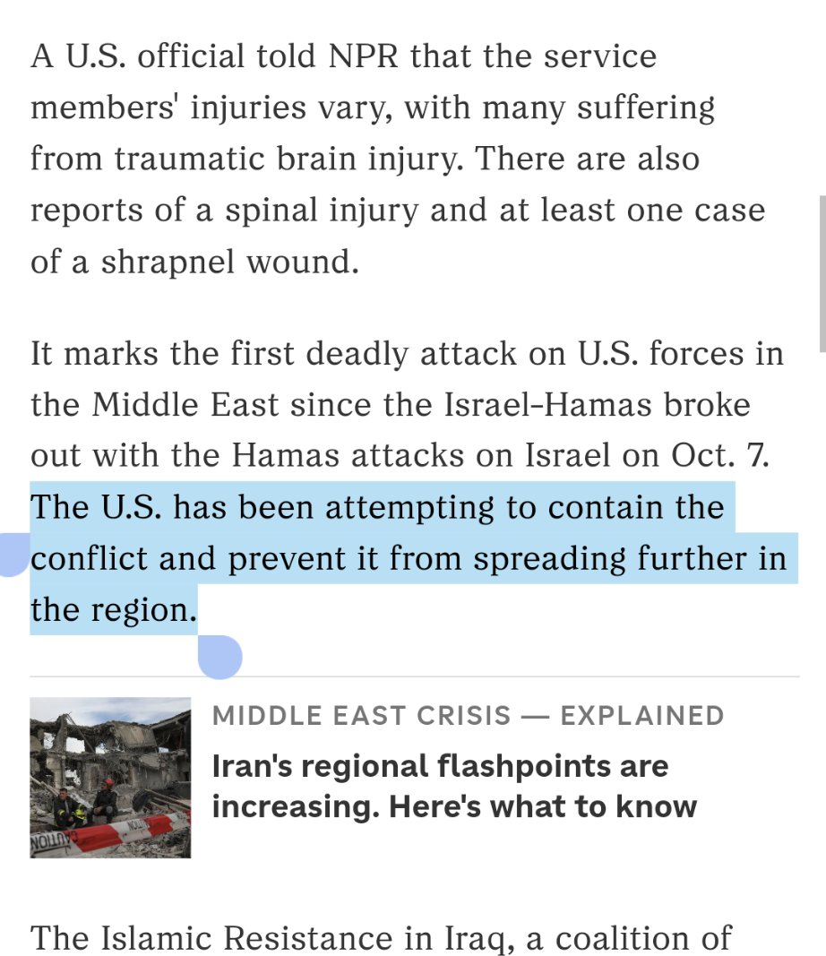 npr_watch's tweet photo. No evidence needed: your government (which as you might know from other articles but not mentioned here, is supplying the weapons and money for the horrific wars that stoke this conflict) is just doing its best to keep violence to a minimum! https://t.co/CxEwwc0Aso