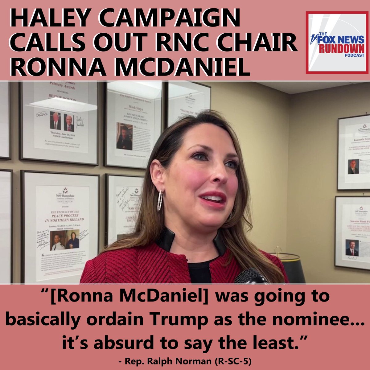 Former South Carolina Governor Nikki Haley is looking for an upset win in her home state's Primary next month. @RepRalphNorman joins to discuss why he endorsed Haley, and addresses the calls for the former Ambassador to drop out of the race. buff.ly/3PkLEa5