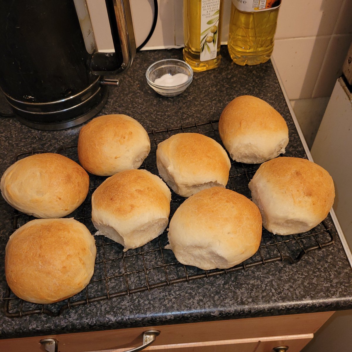 Fresh bread rolls. Chicken roasting in the oven now.

#GreatBritishFood
#Homemade 
#Foodie 
#food