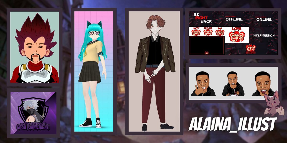 alaina_illust's tweet photo. Hi~ I'm Alaina , 
20 y/o - Digital Artist !   
🦇 Commission : Open !  
📷 Check below for artwork !  
📷 Instagram : alaina_gfx 
📷 Twitch : Alaina_Gfx  📷 https://t.co/67DYMrCJfy