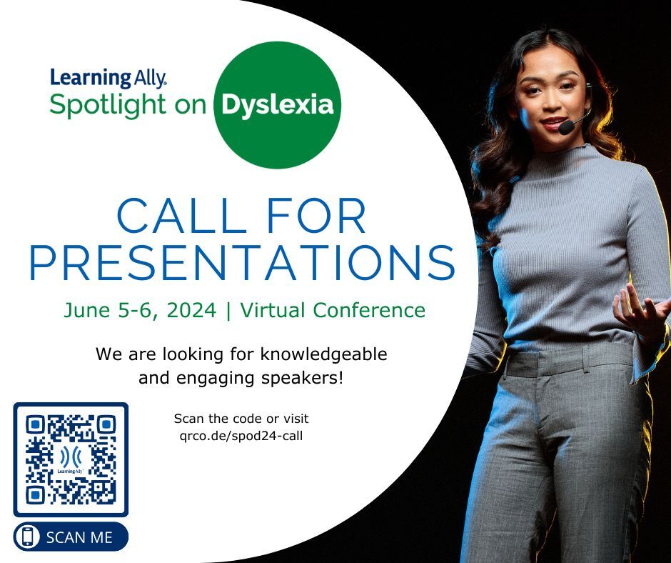 Calling all innovators and trailblazers in #dyslexia education! Join <a href="/Learning_Ally/">Learning Ally</a> for #SPOD24 on June 5-6, 2024. We're looking for speakers to share insights and success stories. Make an impact! Proposals are due TODAY!   Learn more &amp; submit ➡️ buff.ly/3vY68le