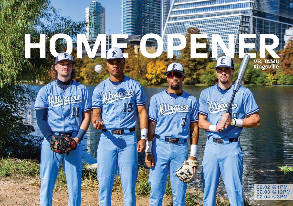 HOME-OPENER WEEKEND⚾️➡️
Come support the Hilltoppers this weekend for our home and season opener against Texas A&amp;M Kingsville. #fearthegoat #BeDifferent #seubaseball #homeopener