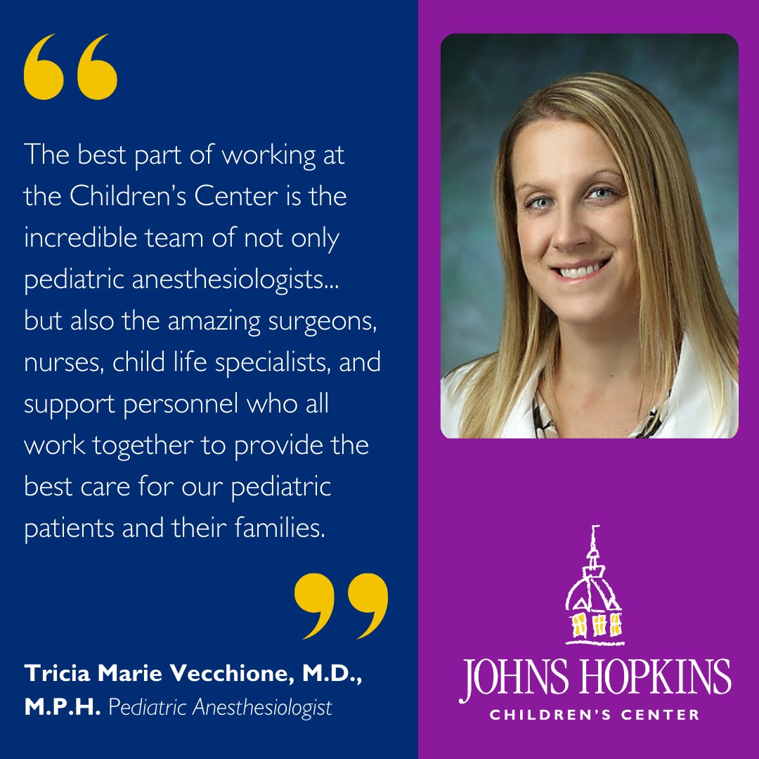 Happy #PhysAnesWk24 🙌 Thank you to all of our physician anesthesiologists at Johns Hopkins Children’s Center! Leave a shoutout to help honor and recognize the team this week ✨ @TVecchioneMD 🗣