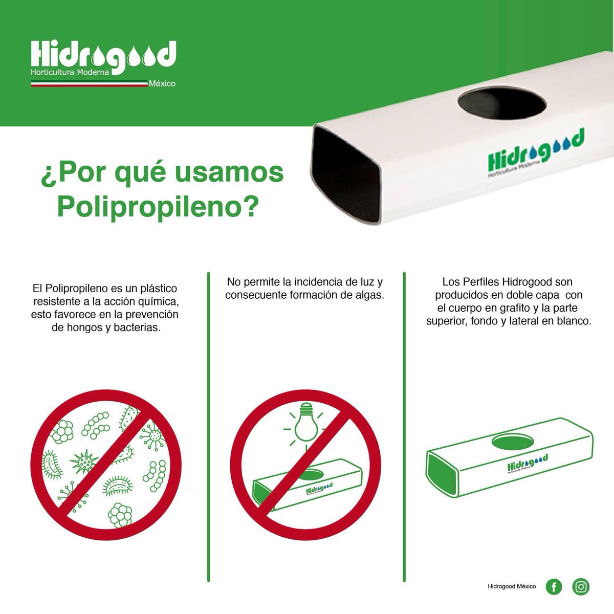 ¿Por qué usamos polipropileno?
#hidrogoodlatam #hidroponia
