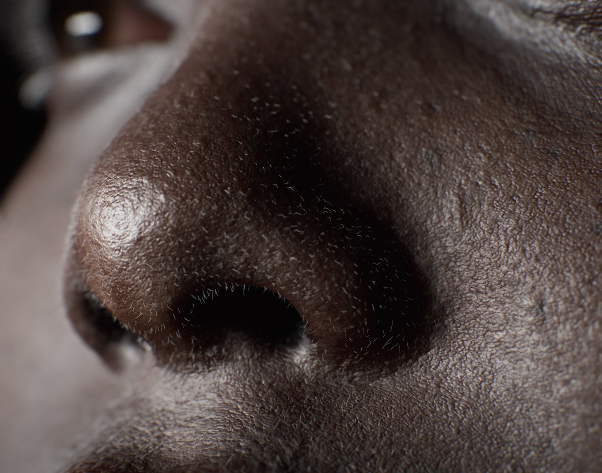 Some close up UE5 Renders of our Metahuman Identity texture details.