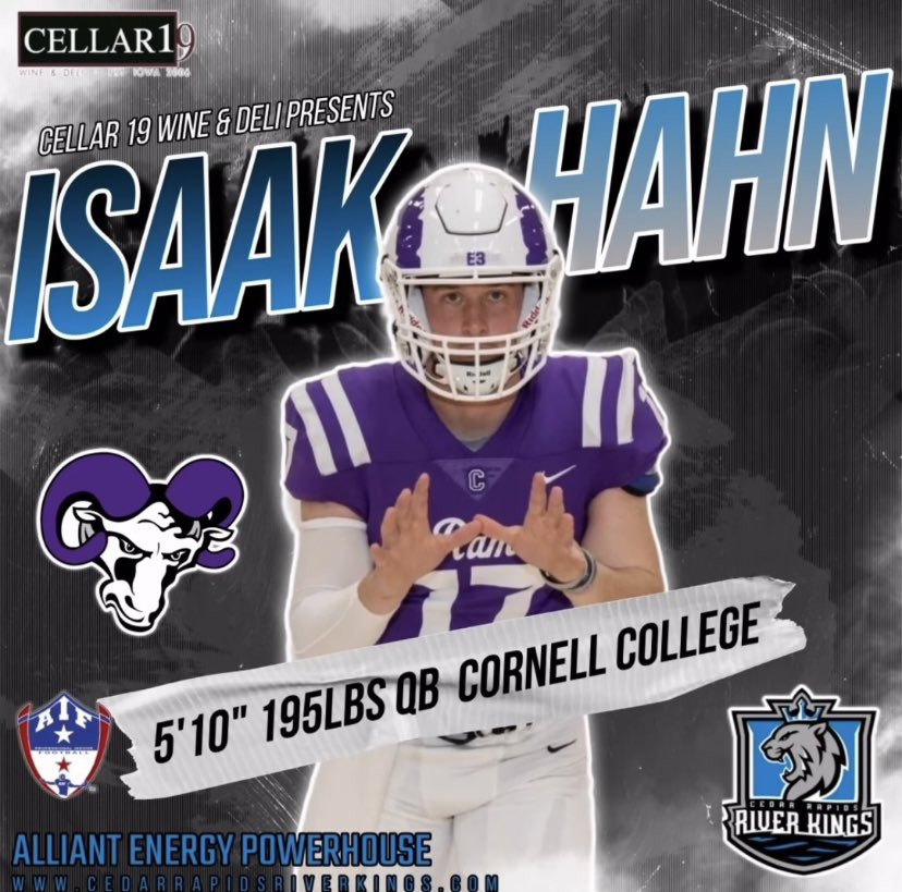 MickeyZizzy's tweet photo. QB of Marion, 5th year Cornell College, Semi Pro Rampage, and the Indoor Professional Team Cedar Rapids River Kings.We break down all things football and unpack his athletic career. Listen to hear about the upcoming season. 
📺: https://t.co/rUDXXugIwh
🎧: https://t.co/uIwsel0Bd5 https://t.co/5okhnBVabQ