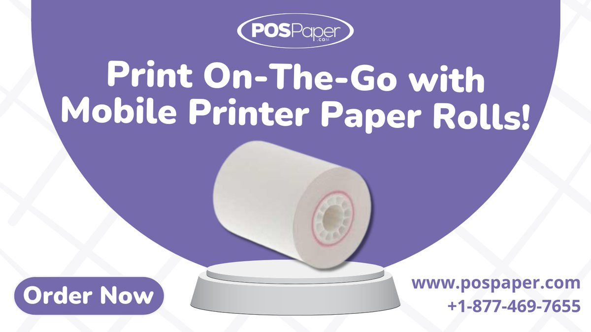 📱✨ Unleash on-the-go printing with Mobile Printer Paper Rolls! 🖨️🚀 Experience quality in the palm of your hand. Explore now pospaper.com/collections/mo… 🌐✨ #MobilePrinterPaperRolls #OnTheGoPrinting #TechTuesday