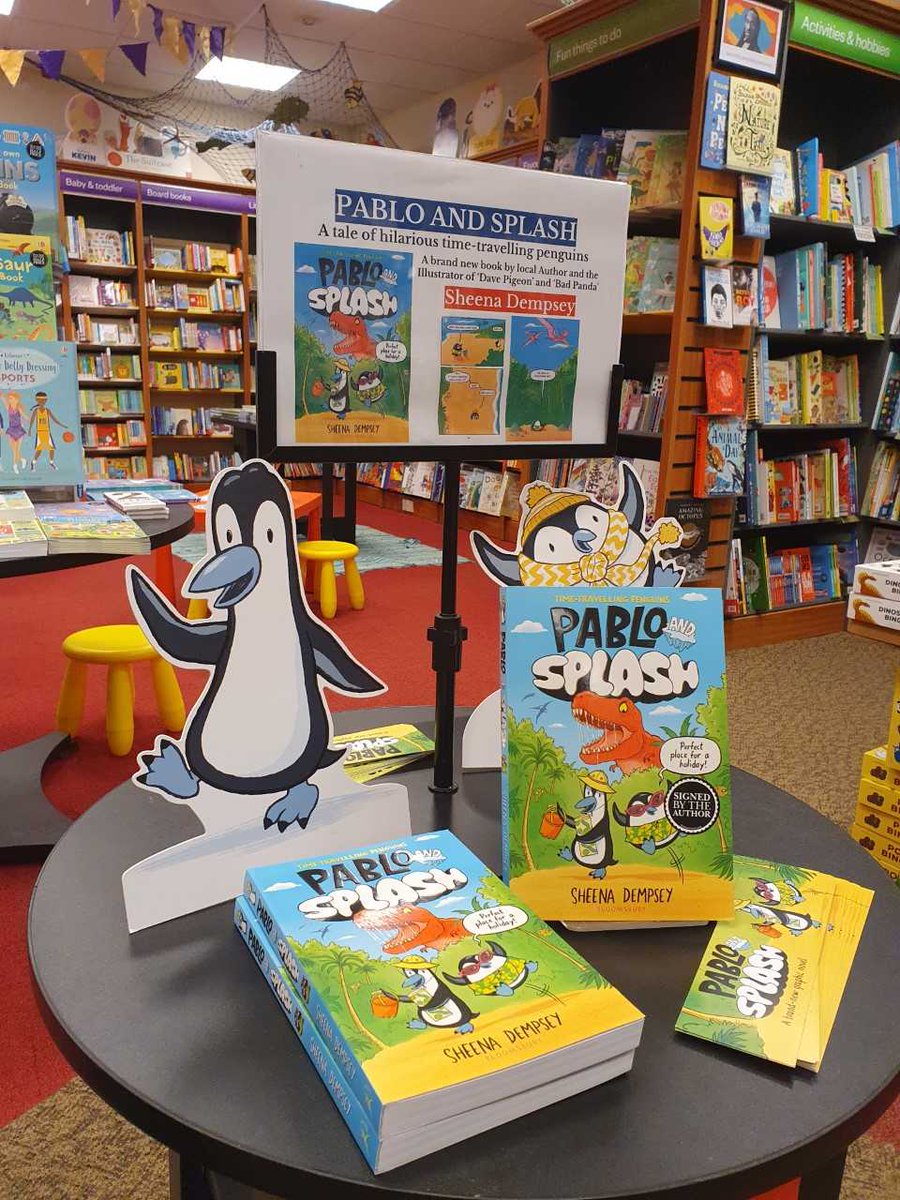 In celebration of our local author @sheenadempsey new novel Pablo and Splash we have a competition. If you could travel through time, which era would you like to visit? Draw a small comic strip of the adventure you would have there! See in store for more details.