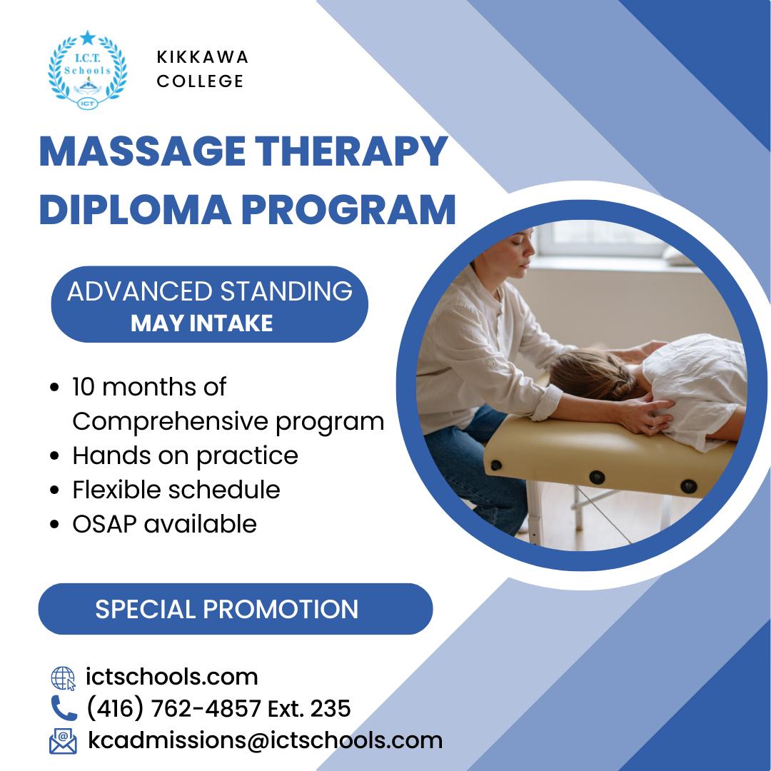 Embark on a Journey in the World of #MassageTherapy!
Get your diploma in just 10 months through our #AdvancedStandingDiplomaProgram, tailored for those with a background in health or physical science.
Apply now and seize a #specialpromotion: a complimentary massage table!
.
#RMT