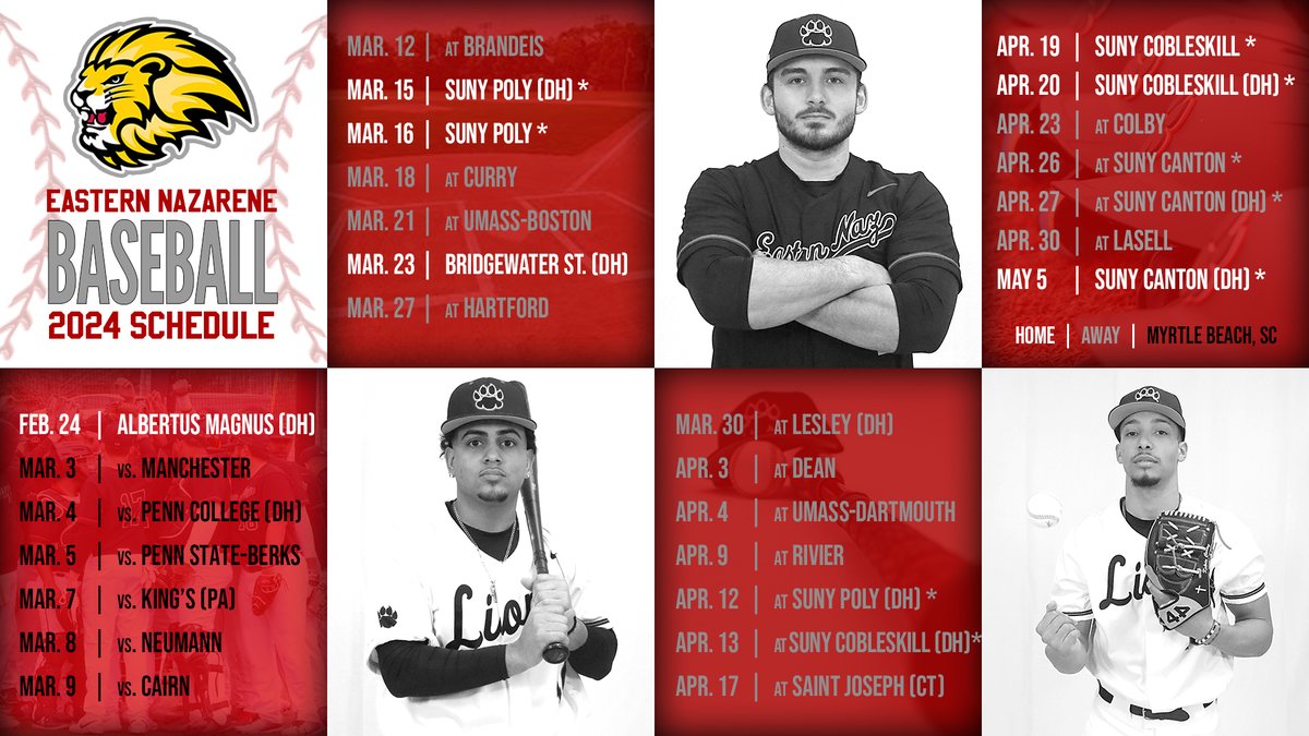 Baseball Announces 2024 Schedule #DefendTheDen

➡ athletics.enc.edu/x/kkm8c