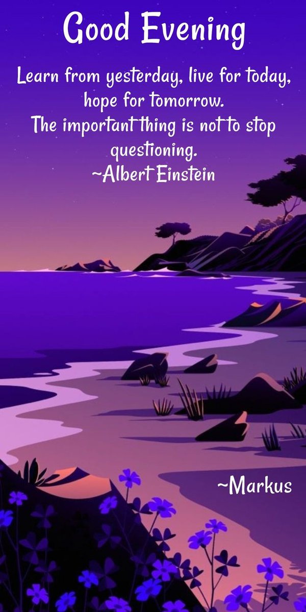 ASALAM-O-ALEKUM 🌹✨️
GOOD NIGHT EVERYONE 🌃 ✨️

TODAY'S NIGHT QUOTE 

Learn from yesterday, live for today, hope for tomorrow.
The important thing is not to stop questioning

~Albert Einstein

GOOD NIGHT EVERYBODY 🌃🌙

#นักเรียนแทงกัน #ولعت #rtlnfl #GIDLE #roomtoimprove