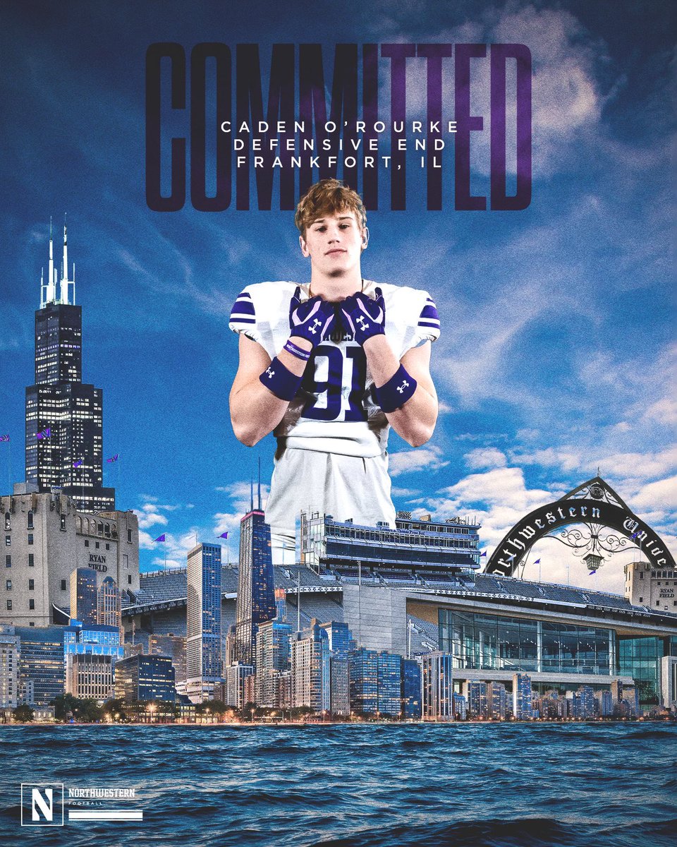 After a well thought out decision and a great talk with @DavidBraunFB I am extremely honored to say that I have committed to the University of Northwestern! I am extremely grateful for everyone who has supported me though out this process and can’t wait to be a Wildcat🟣⚪️