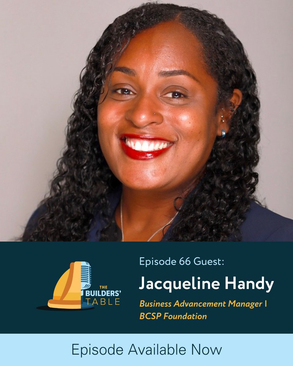 This week's podcast episode featuring Jacqueline Handy is now available! Listen in to her episode at the link below! nccer.org/newsroom/the-b…