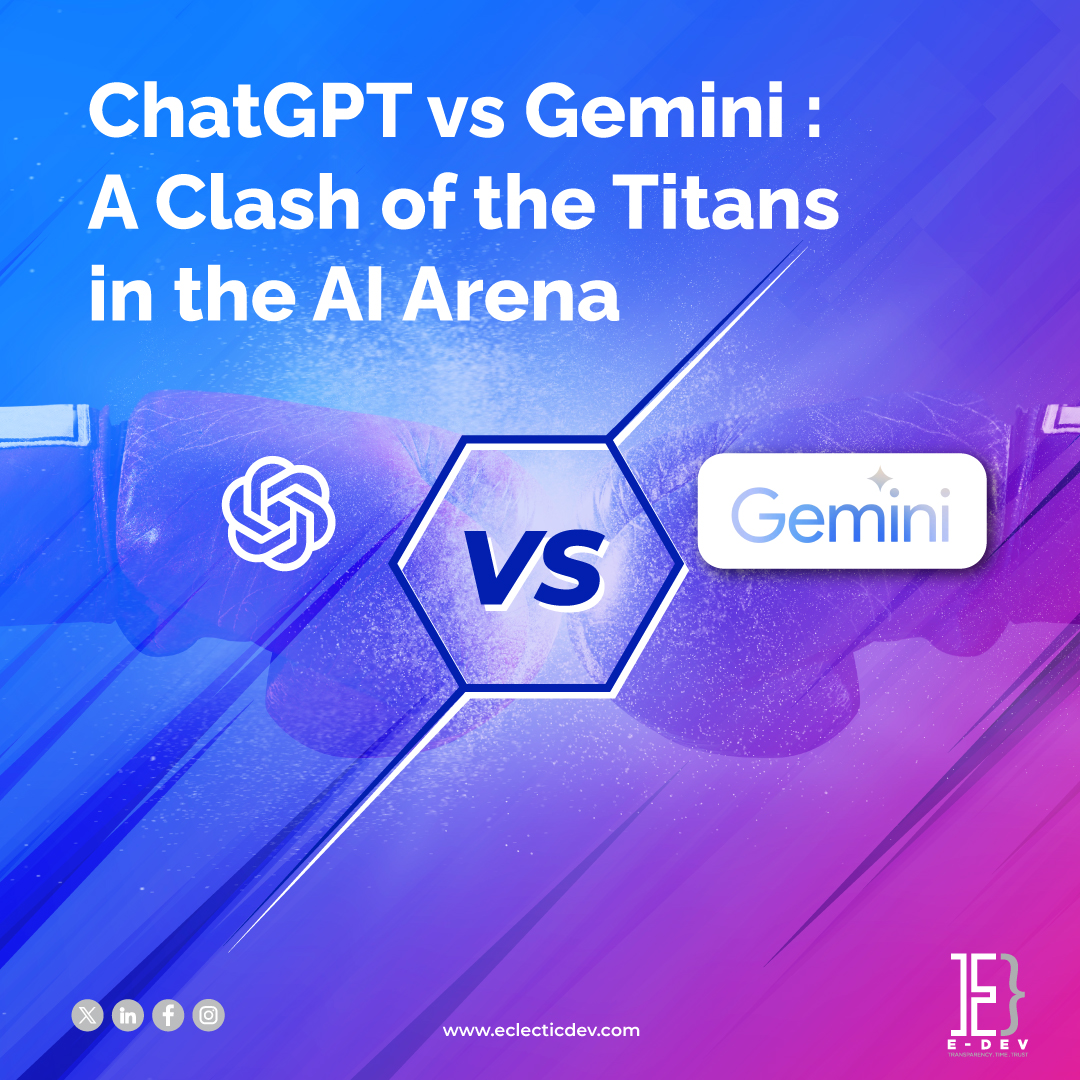 eclecticdeve's tweet image. AI Battle: Google's Gemini vs ChatGPT! 🤖🔥 Who will rule the language model arena?

#e_dev #eclecticdevelopment #eclecticdesign #mobileapplication #application #mobiledevelopment #mobilrapp #apptrend #java #instagram #explore #gemini #google #chatgpt #chatgpt4 #bard  #ai
