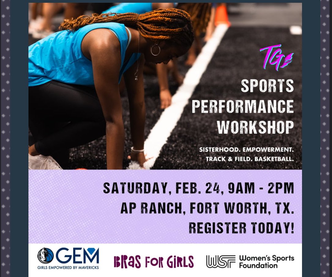 TexasTrackDad's tweet photo. Trackgirlz @TrackGirlzOrg @CoachFreezy Sports Performance Workshop is happening get registered.  This is an awesome event don’t miss out! @EliteTexasTrac1 

https://t.co/FJmAJWkH0V https://t.co/0IsesgZdsa