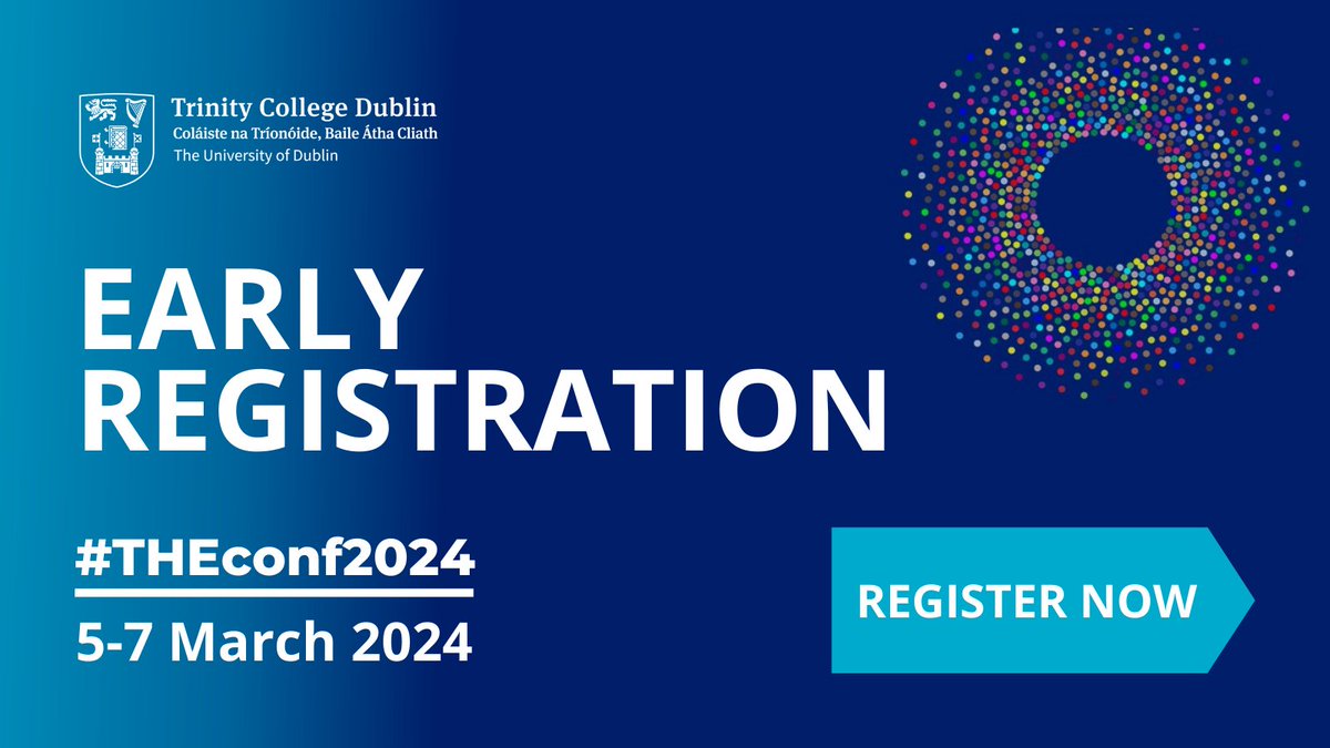 Reminder ⌛. A special discount for early registration to the Trinity Health and Education International Research Conference 2024 (#THEconf2024) is available. Register now: nursing-midwifery.tcd.ie/events-confere…
