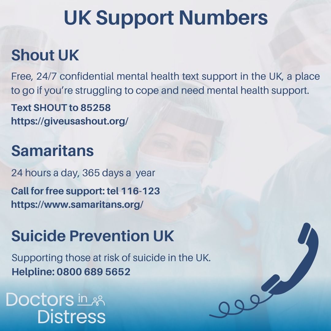 Doctors in Distress is an independent charity that provides peer support for all UK based healthcare workers to promote and protect their mental health and prevent suicide. We run a range of free group-based peer programmes focused on mental health for all healthcare workers. We…