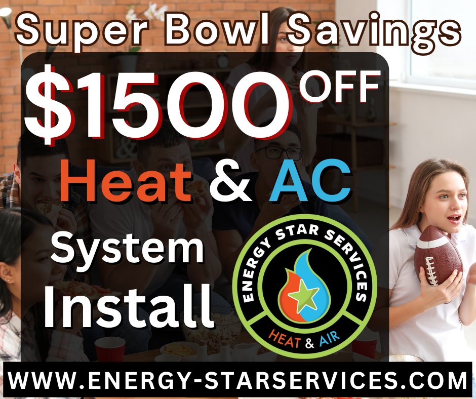 Energy_Star_Svc's tweet photo. Super Bowl Savings! $1500 off your Heat &amp; AC System Install. Schedule a FREE ESTIMATE 215-464-4549 https://t.co/BWtMDfz9Jw #SuperBowlLIII #HVAC #NewHeater #HeatingSeason #Heat #AC #HeatingInstall #Comfort #Feasterville #trevose #PA #NJ #HuntingdonValley #buckscounty #montco #ESSI https://t.co/2FIWqH4cFD