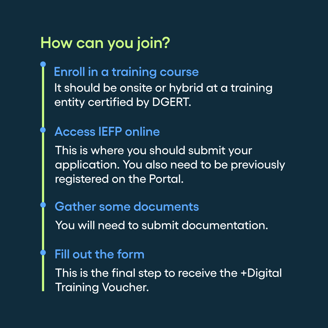 wearedellent's tweet photo. Still have questions about the +Digital Training Voucher? 🤔

We can help!👇🏻

📤 Share this information with your colleagues!

#dellent #stepupyourcareer #it #work #recruitment #career #chequeformacao #dgert #formacao #training https://t.co/G7sfGy13El