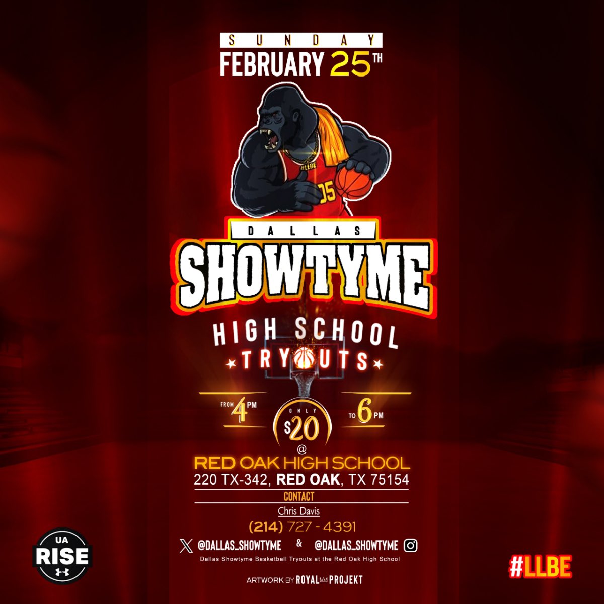 Dallas_Showtyme's tweet photo. The Gorillas at here!!! Some of you have waited a long time to be a Showtyme Gorilla and Sunday Feb 25th you will get the chance to be a part of the family…Lace’em up and let’s find out!! #LLBE #FOE #TheGorillas #TheGuardFactory #ShowtymeTryouts https://t.co/FhtLnns6D6