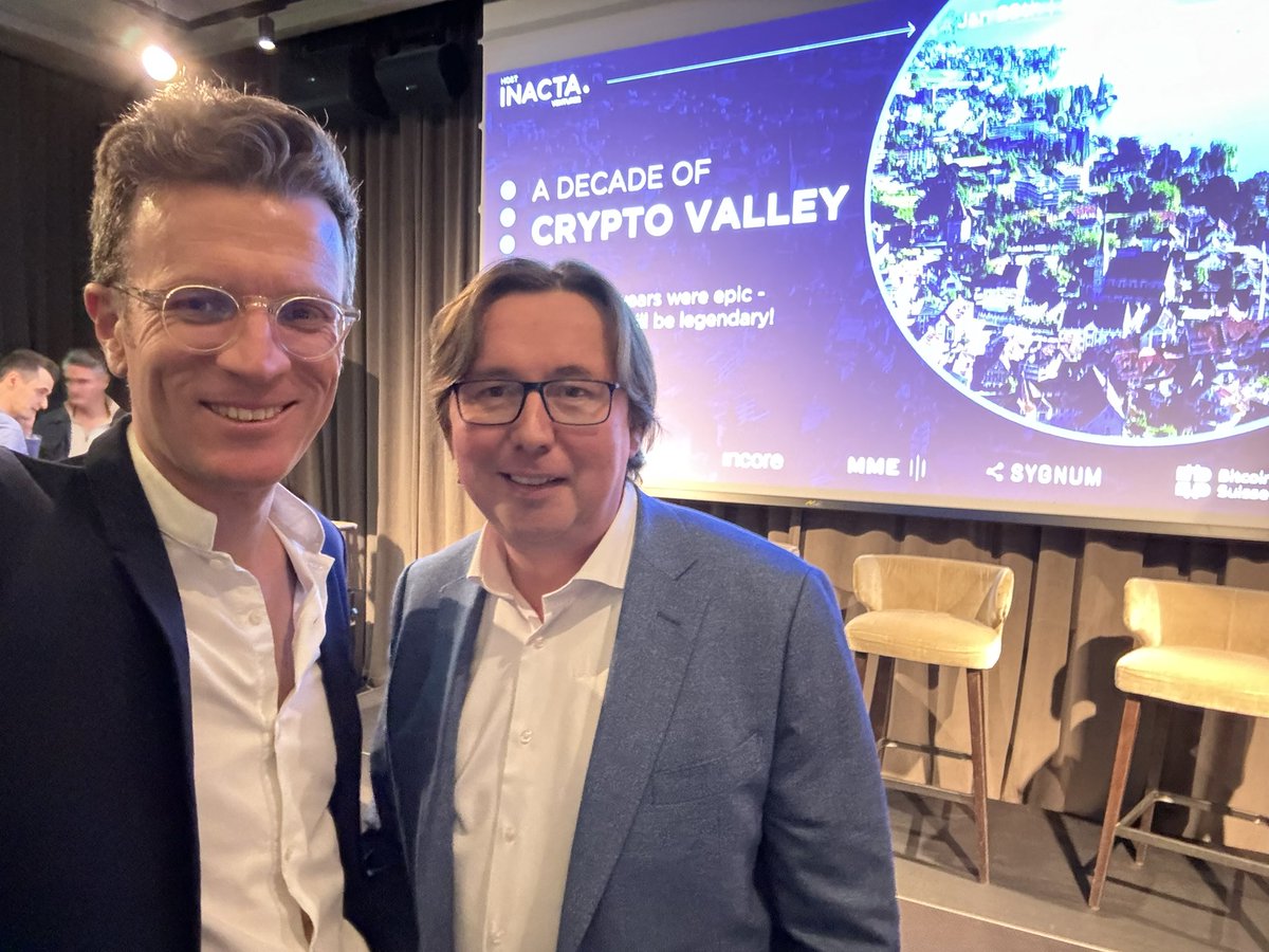 Already a decade of @thecryptovalley The first 10 years were epic - the next 10 will be legendary! Thanks @inacta and @GLRalf for organizing this great event to celebrate our first decade