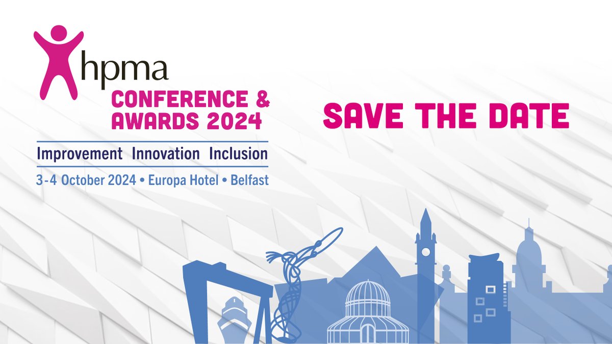 HPMA_National's tweet image. Watch this space! Bookings will open soon for the #HPMA2024 Conference &amp;amp; Awards in the brilliant city of Belfast
@HPMA_NI @HPMA_President @tljhill