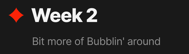 Entering Week 2 of the <a href="/eraofnocode/">Era of No Code</a> cohort and thoroughly enjoying the modules and insights from @theadityapati. Stay tuned for upcoming Bubble updates!