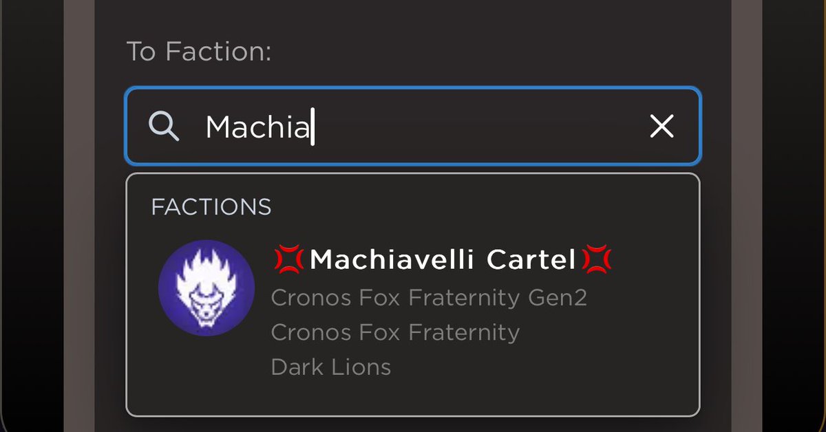 Frat!
Have you delegated your troops yet?
#DarkLions has been added to our main faction.

They have earned 19k points this week!

- Earn #FRTN by listing your DarkLion on Secondary. 
#Cro #Cronos #CroFam #FRTN #Cryptocom <a href="/EbisusBay/">Ebisu's Bay | GameFi - NFT Market - DEX</a> <a href="/LoadedLions_CDC/">Loaded Lions</a> <a href="/cronosapp/"></a>