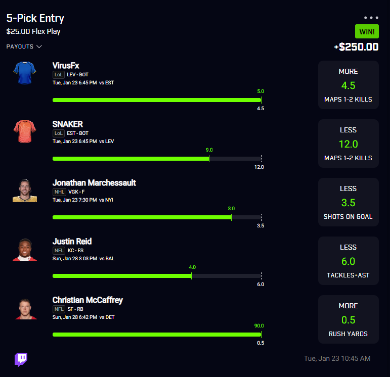 LoL x NHL x NFL Cashout!!🔥

We are up 97u THIS MONTH!!🚀💵

JOIN THE DISCORD TODAY!

#PrizePicks #prizepickslocks #PrizePicksNFL