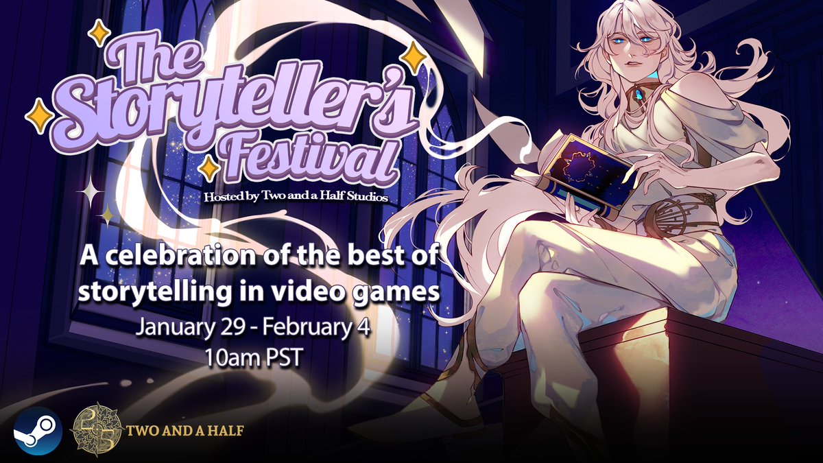 📚🪄The Storyteller's Festival, our celebration of storytelling in video games, is LIVE on Steam! ✨ 250+ games from fantastic developers 💫 New game releases, announcements and demos ✨ Days of dedicated streams Check it out below ⤵️ #TheStorytellersFestival