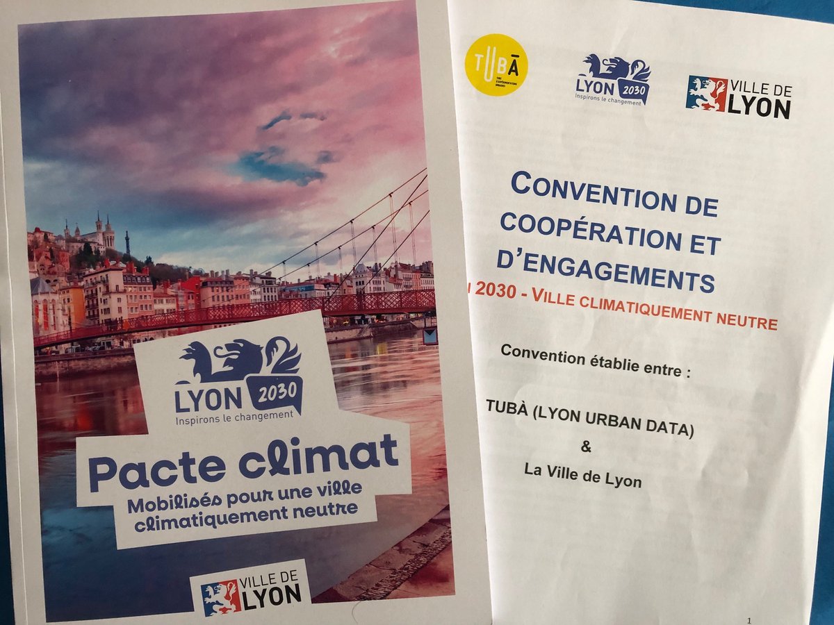 👩🏿‍🤝‍👨🏼 @tuba_lyon est fier de contribuer à l'Agora #Lyon2030, un collectif engagé, avec la Ville de Lyon, pour la neutralité climatique en 2030. ✍ Le 23/1, TUBÀ signait sa convention de coopération et d’engagement, avec ses engagements dans le champ du #numériqueresponsable.
