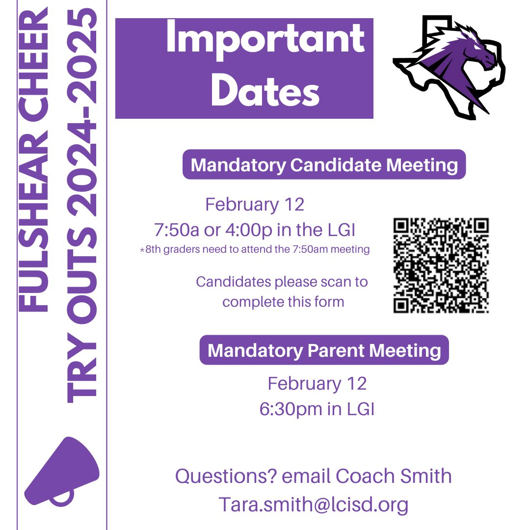 The Spirit of Fulshear High School (@fulshearcheer) on Twitter photo Interested in being a Fulshear Cheerleader?? Come to the information meeting!
<a href="/Fulshear_HS/">Fulshear High School</a>
<a href="/ChargerSchools/">Charger Nation</a>
<a href="/coachcodutti/">Coach Codutti</a>
<a href="/DLJHCheer/">Leaman JH Cheer</a>
<a href="/LeamanJH/">Leaman Junior High</a>
<a href="/Coach_Kowalski/">Coach Kowalski</a> Interested in being a Fulshear Cheerleader?? Come to the information meeting!
<a href="/Fulshear_HS/">Fulshear High School</a>
<a href="/ChargerSchools/">Charger Nation</a>
<a href="/coachcodutti/">Coach Codutti</a>
<a href="/DLJHCheer/">Leaman JH Cheer</a>
<a href="/LeamanJH/">Leaman Junior High</a>
<a href="/Coach_Kowalski/">Coach Kowalski</a>