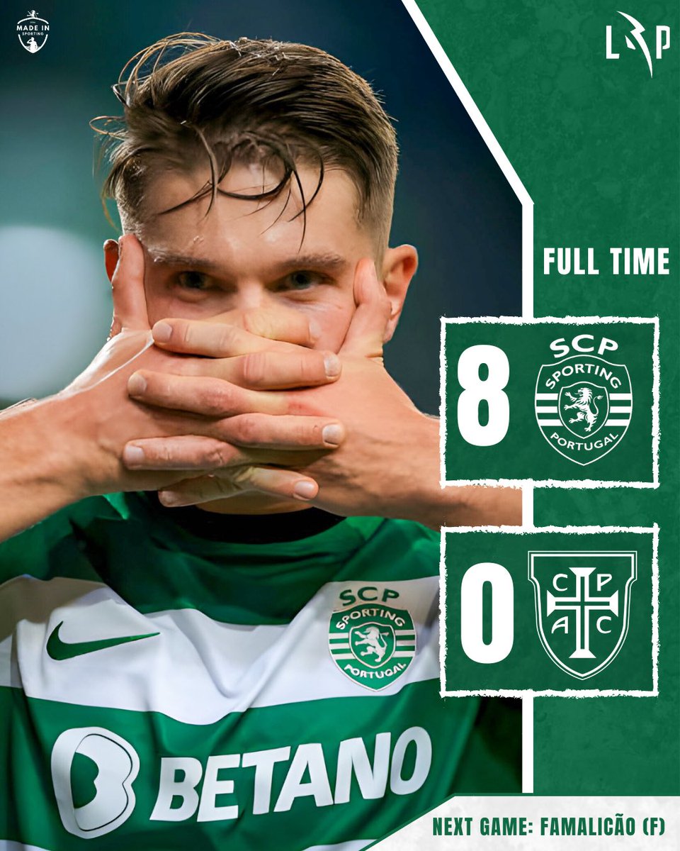 KNOCKOUT 🥊💚

Gyökeres (2), Coates (2), Trincão (2), Pote e Geny

Não precisa de resumo… é líder!