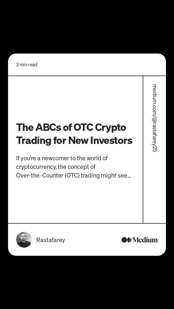 adora6560's tweet image. Read this story from Rastafarey on Medium: medium.com/@rastafarey25/…

#OtcCryptoTrading   #CurrencyTransaction   #Cryptocurrency   #PrivacyInCryptoTrading