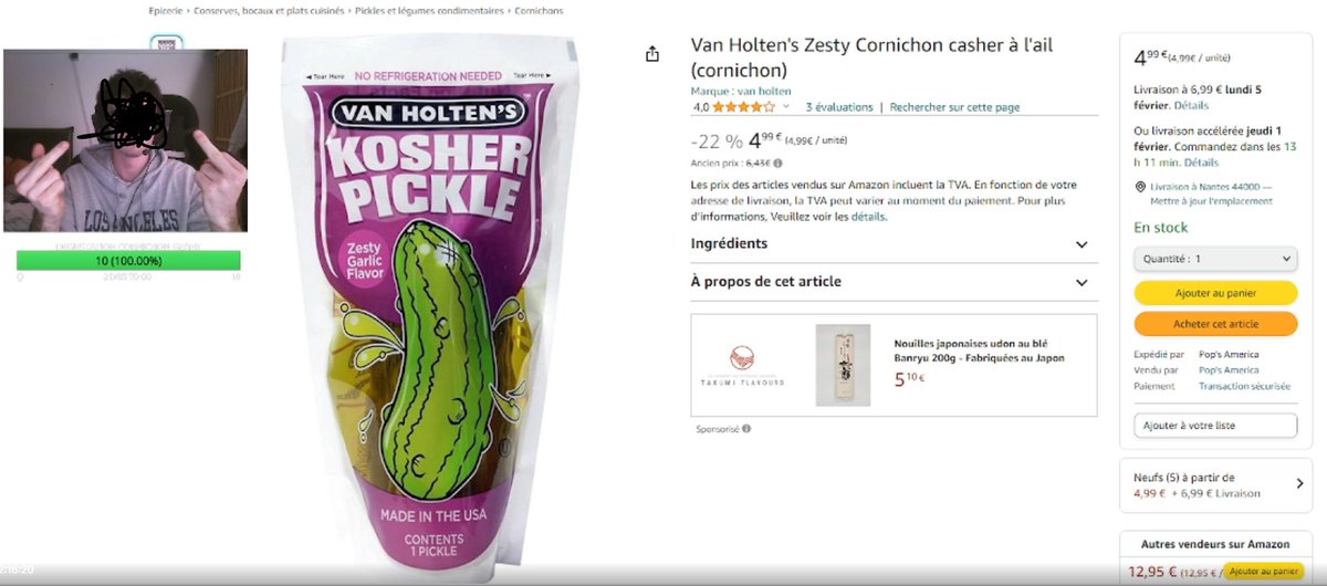 Frisbee028's tweet photo. merci pour les 10 subs mais vsy trop la flemme de manger cette merde #cornichons 🥒💀 https://t.co/rwhLVowUab