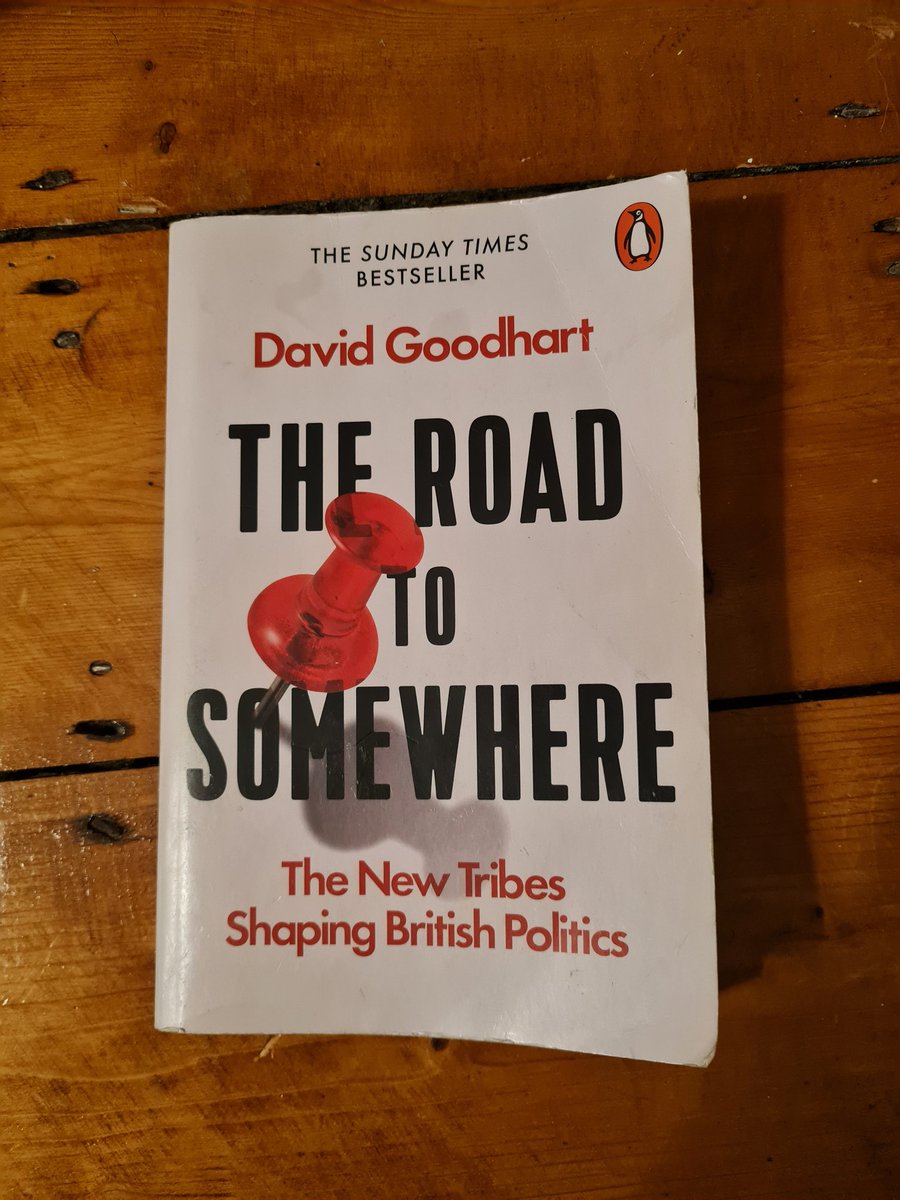 Exploration of the political/cultural landscape which led to Brexit. Goodhart posits that people are 'somewheres' or 'anywheres'. Chapters on immigration &amp; the breakdown of the family unit were particularly interesting. One for politically motivated #walkerbookrv #booktwt
