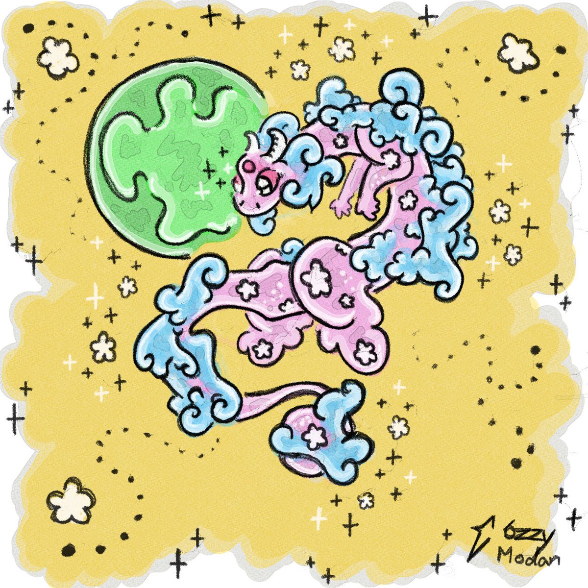 Sumerian Sunset Dragon, My Dragon of the Day... #dragon #dragonart #dragonartist #kawaii