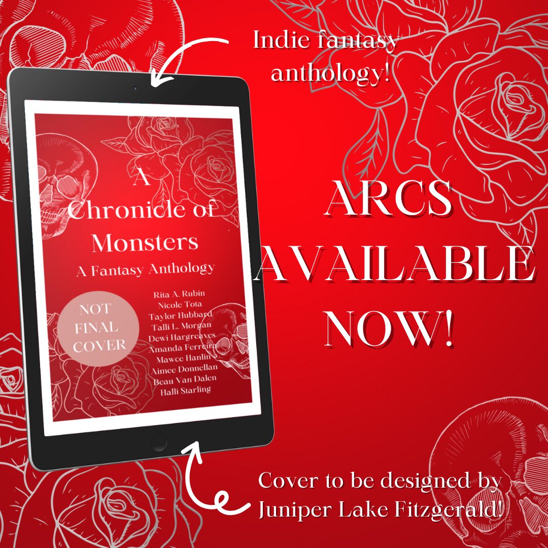 Are you interested in a fantasy anthology by 10 indie authors full of stories about romance, tattoo shops, found family, god hunters, queer characters, and of course, monsters?

Then maybe you’d like to sign up for an ARC of A CHRONICLE OF MONSTERS? 
(Sign-up 👇🏻)