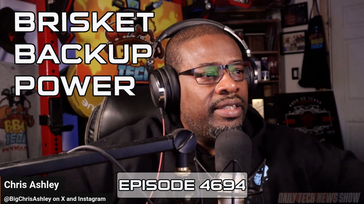 DTNS video for Monday January 29, 2024
“Brisket Backup Power”
Episode 4694 with <a href="/acedtect/">Tom Merritt</a> <a href="/bigChrisAshley/">Chris Ashley</a> <a href="/jollyroger/">Roger Chang</a> 
Watch here: youtube.com/watch?v=jsL7i6…