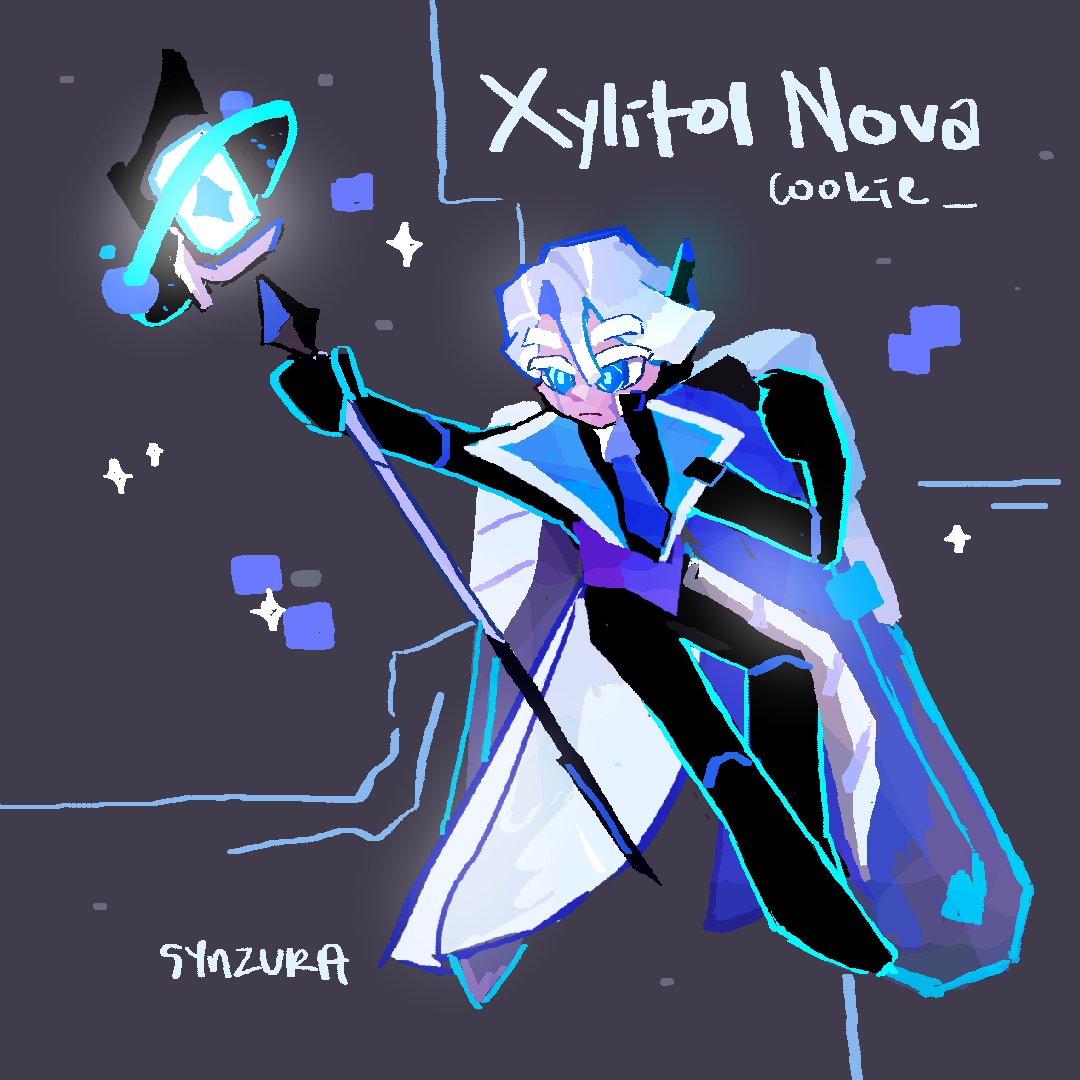 Xylitol Nova Cookie 🤖💙🟦
Cookie Run: Ovenbreak
(ya'll I just realized that... cold pallettes are not my forte... ಠ⁠∀⁠ಠ)  
`
#cookierun #cookierunovenbreak #xylitolnovacookie