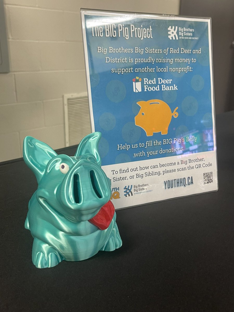 Any of my #RedDeer business owner tweeps interested in having an adorable BIG Pig at their location to help Big Brothers Big Sisters $$$ for the Food Bank, while also raising awareness for the need for BIGs? DM me if you’d like more info!

#TheBIGPigProject #BiggerTogether