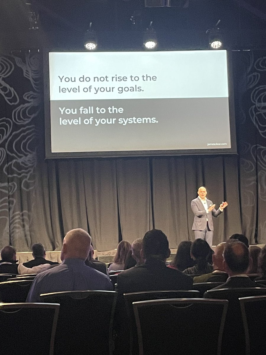 “Goals are for those who want to win once. Systems are for those who want to win repeatedly.” <a href="/DanielPink/">Daniel Pink</a> #AtomicHabits #TASA2024  <a href="/Region4ESC/">Region 4 ESC</a>