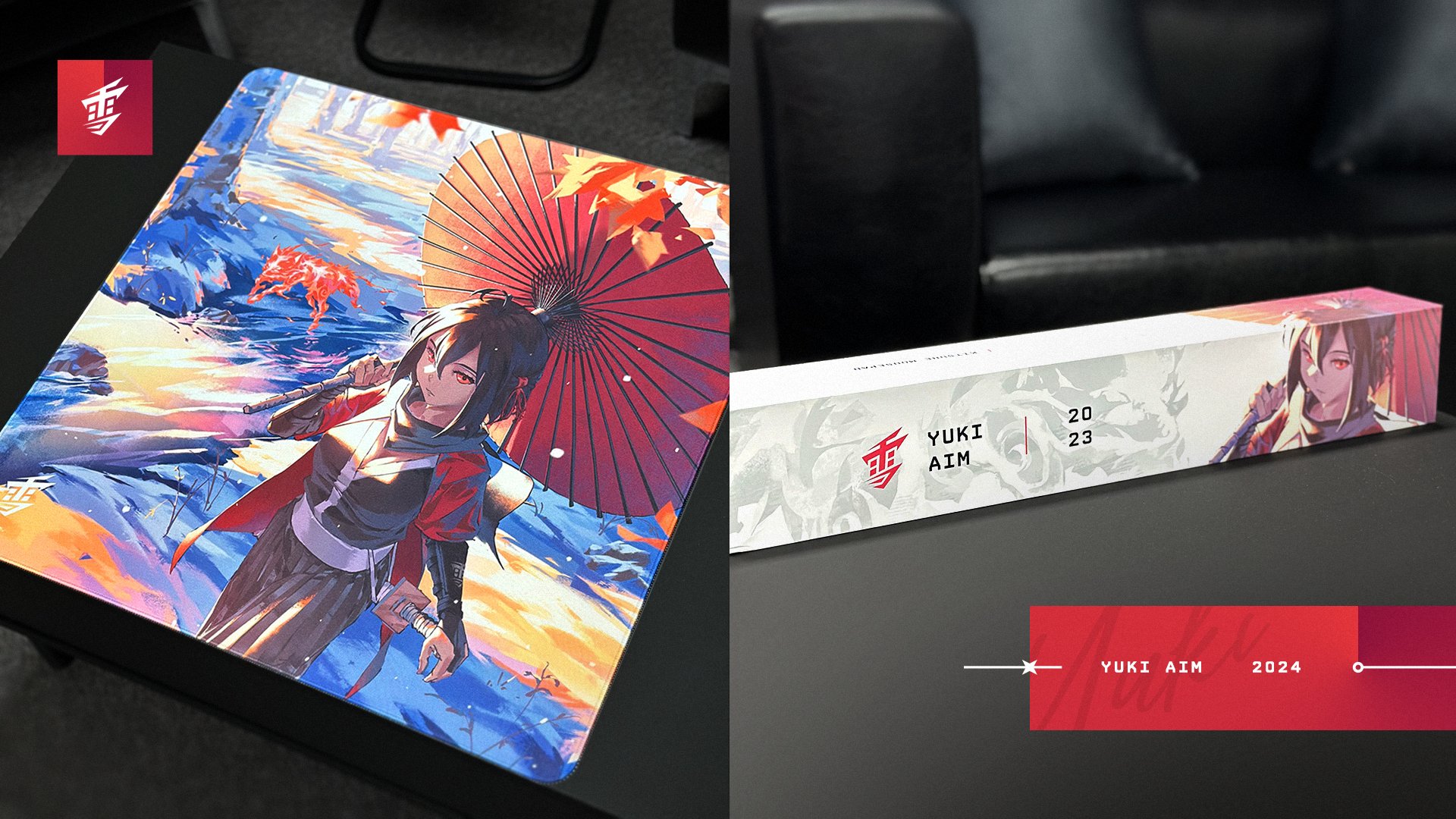 新品未開封YUKI AIM 2023マウスパッドセット 黒白（YUKI AIM