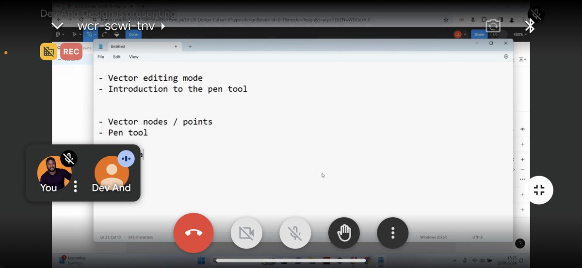 Chris_UIdesign's tweet photo. Day 6: UIUX Bootcamp with @Joe_brendan_ for @devanddesignhq;

We were introduced to "Editing shapes in vector mode", The pen tool, bend tool, how to insert extra nodes on any shape. I'm really excited how this bootcamp is going so far, it has unlocked a lot of fun ahead.✨🎨 https://t.co/p3ZAb3NfXR